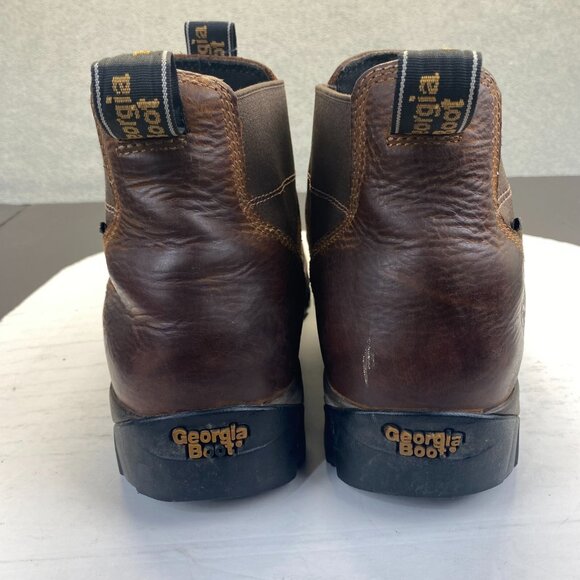 Georgia Mens Size 12 M Chelsea Eagle One Steel Toe Work Boot Waterproof GB00315 - Picture 11 of 16